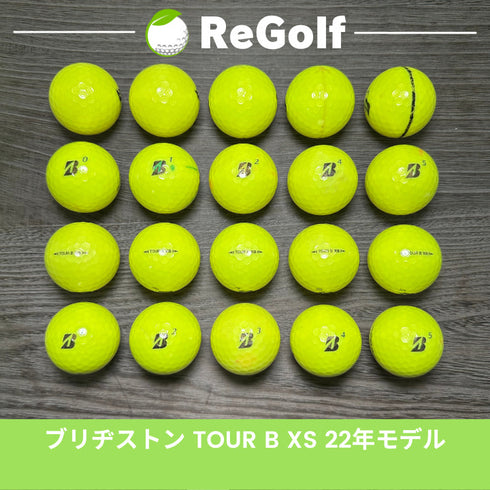 【中古】 ロストボール ブリヂストン ツアーB TOUR B XS イエロー 2022年モデル 20球 Cランク ゴルフボール リゴルフ